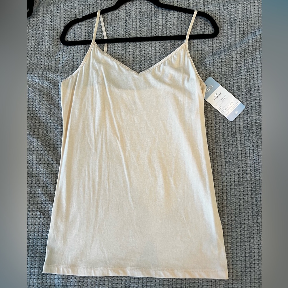 Cabi women’s V-neck Cami size Large. Color sand.  New with tags.